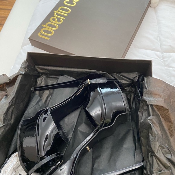 ROBERTO CAVALLI stiletto heel, blk patent leather - Picture 9 of 12